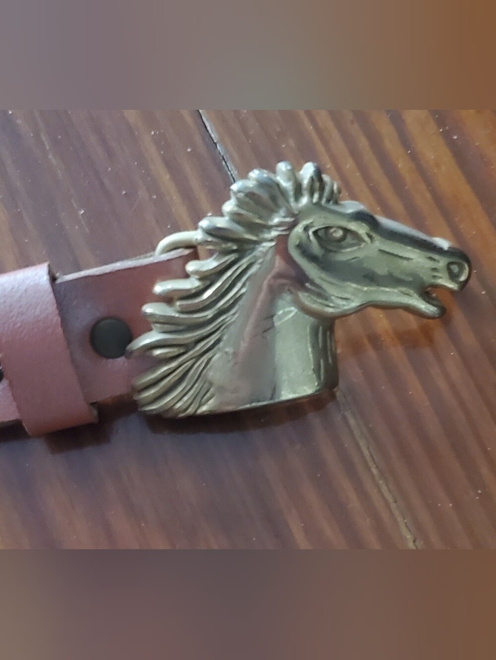 Metal Goldtone Horse Head Buckle 3/4"
